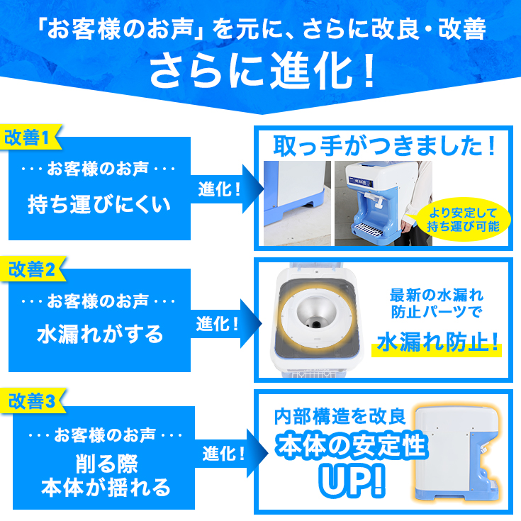 ハイガー公式 電動かき氷機 業務用/家庭用 バラ氷対応 替刃
