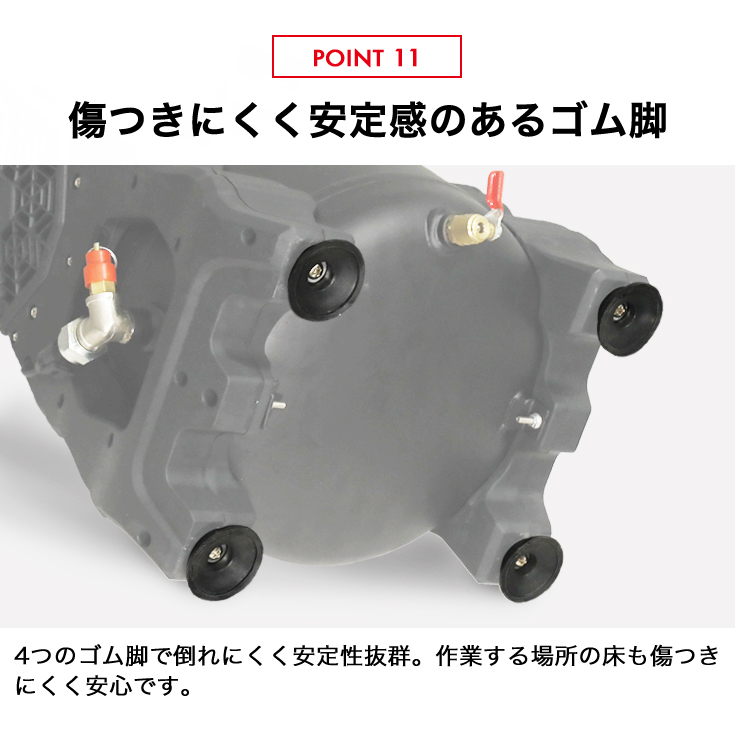 ハイガー公式 エアコンプレッサー 100V 10L オイルレス アルミタンク 