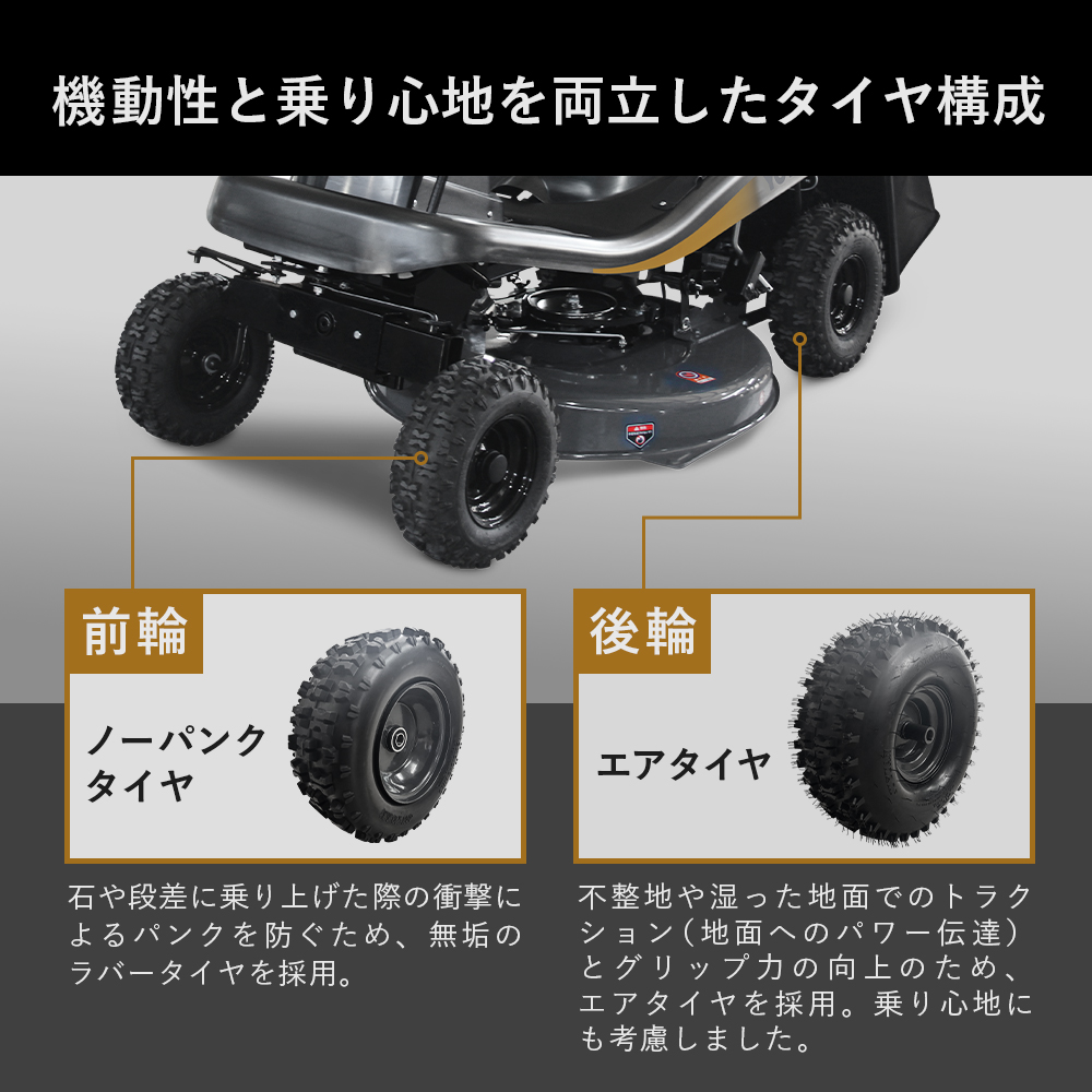 芝￼ HAIGE ハイガー エンジン式乗用芝刈機 16馬力ハイパワー 刈幅