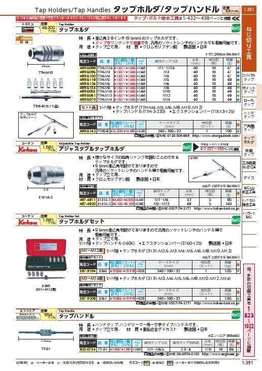 SALE】コーケン タップホルダーセット ( 3260 ) (株)山下工業研究所