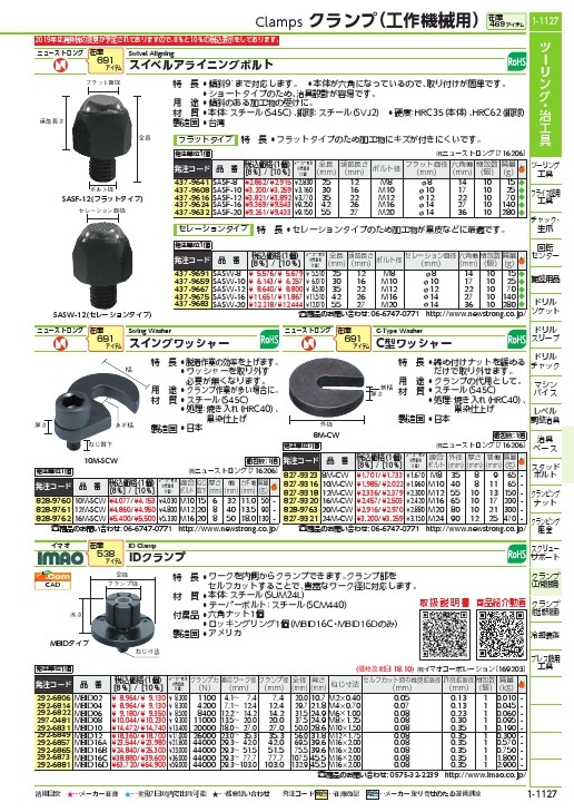 IMAO イマオコーポレーション サイドロックIDクランプ MBSID-L - 通販