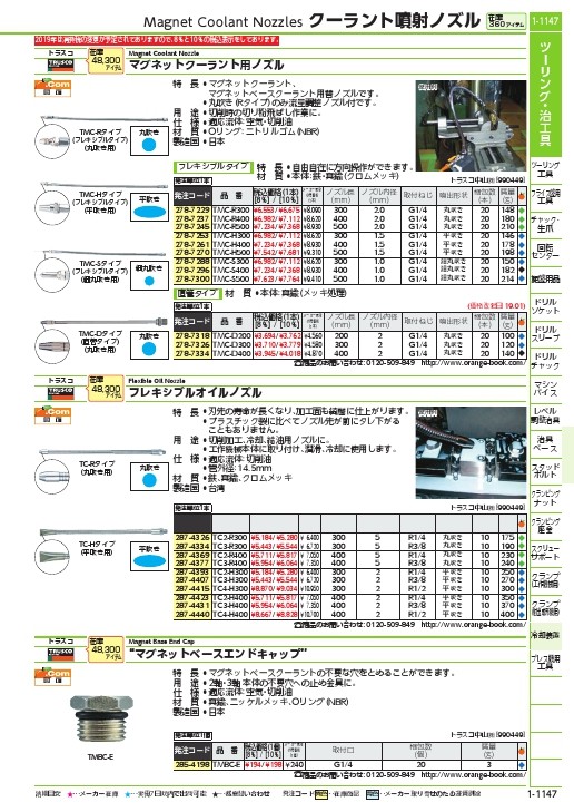 TRUSCO フレキシブルオイルノズル 取付口R1/4 丸吹き 400mm ( TC2-R400