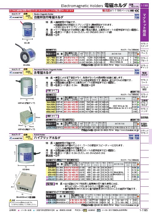 カネテック 自動釈放形電磁ホルダ 径30mm×高さ25mm ( KE-3RA