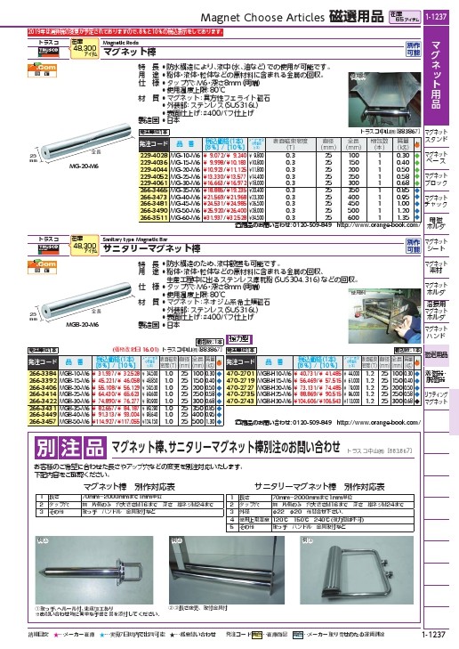 TRUSCO マグネット棒 Φ25X200 ( MG-20-M6 ) トラスコ中山(株