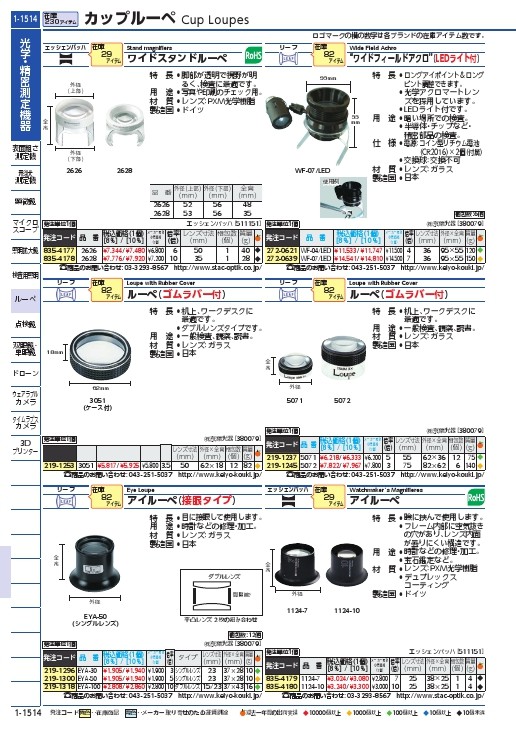 リーフ カップルーペ ワイドフィールドアクロ(LED) 倍率7倍 ( WF-07