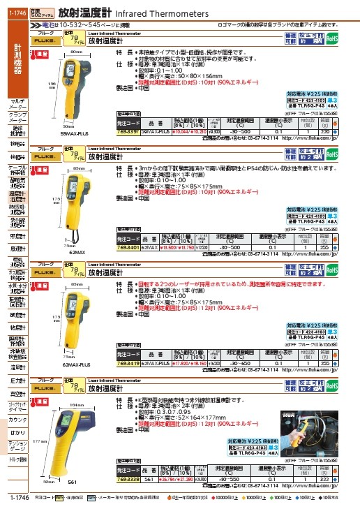 FLUKE 放射温度計 ( 62MAX-PLUS ) (株)テクトロニクス&フルーク