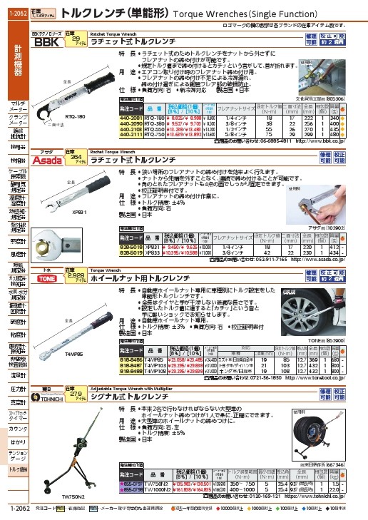 BBK ラチェットトルクレンチ(5/8) ( RTQ-750 ) BBKテクノロジーズ(株