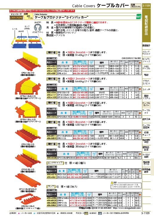 ＣＨＥＣＫＥＲＳ ラインバッカー ケーブルプロテクター 重量型 電線１