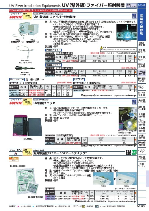 ロックタイト UV(紫外線)ファイバー照射装置用UVランプ ( HM8252