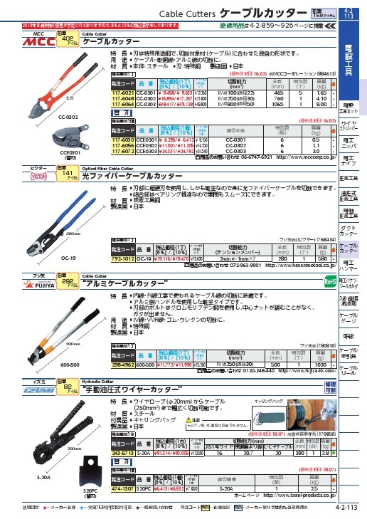 MCC ケーブルカッタ替刃 No.3 ( CCE0303 ) (株)MCCコーポレーション