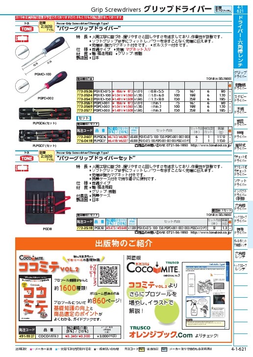 TONE パワーグリップドライバーセット 8本組 布袋付き ( PGD8 ) TONE