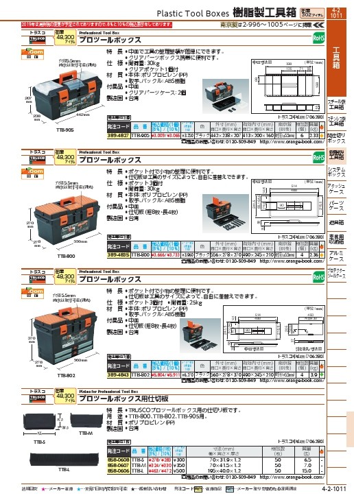 TRUSCO プロツールボックス ( TTB-802 ) トラスコ中山(株) :3894843