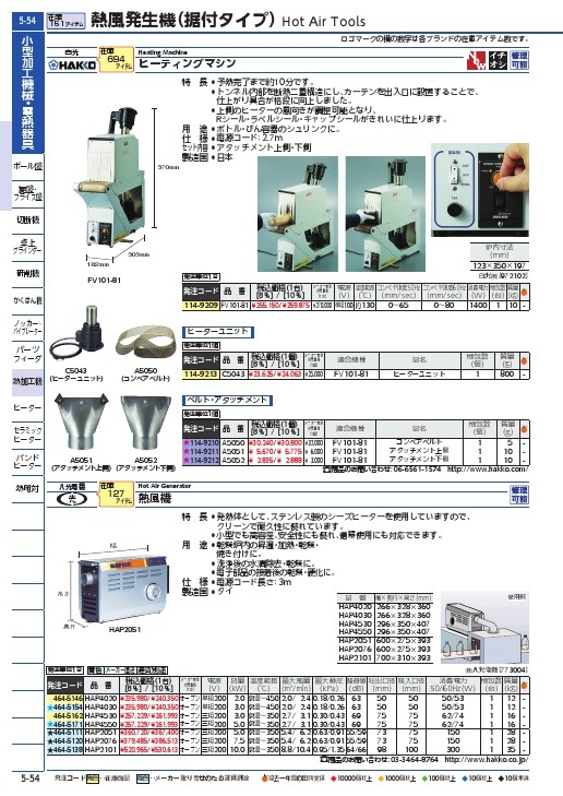 白光 ヒーティングマシンFV-101 100V 平型プラグ ( FV101-81 ) 白光(株