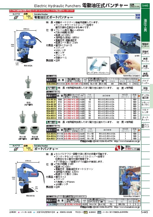 亀倉 ポートパンチャーＲＷ－Ｍ２用替刃 穴径１１×１８ [