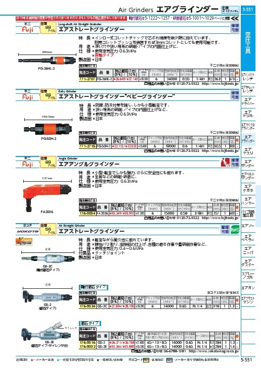 不二 エアアングルグラインダー ( FA-20-3 6 ) 不二空機(株) : 1160034