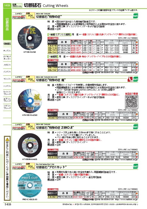 少し豊富な贈り物 レヂボン 飛騨の匠 105×1.0×15 Z60P HT10510Z60 10枚入り discoversvg.com