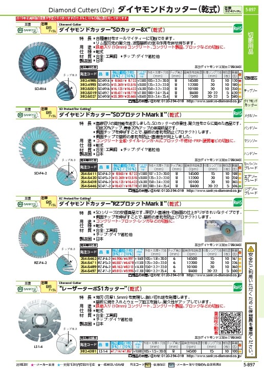 三京 RZプロテクトマーク2 105X20.0 ( RZ-F4-2 ) 三京ダイヤモンド工業