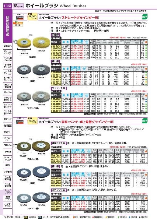 TRUSCO ホイルブラシ Φ300X25.4(25)mm穴 真鍮メッキ鋼線 線径0.35 ( TB