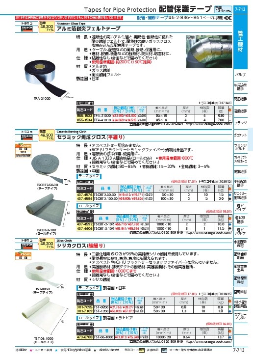 TRUSCO セラミック焼成テープ 厚み2.0X幅50X30m ( TSCBT2-50-30