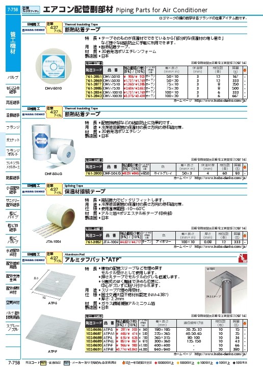 因幡電工 断熱粘着テープ ( DHF-50-LG ) 因幡電機産業(株) 電工営業