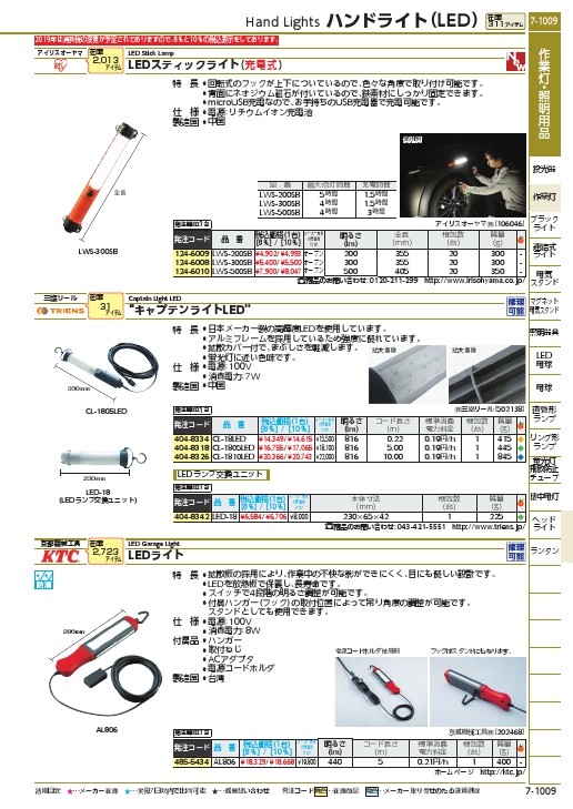 TRIENS 作業灯 キャプテンライトLED(18W相当)5mコード ( CL-1805LED