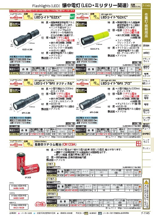 SUREFIRE LEDライト ( G2ZX-C-BK ) SUREFIRE社 :8184678:配管材料