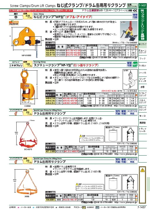 象印 ねじクランプ0.5t ( WF-00500 ) 象印チェンブロック(株