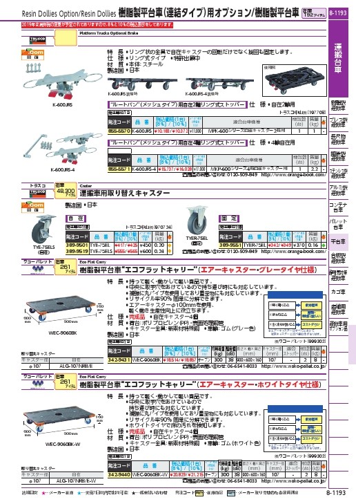 TRUSCO MPK-600用リング式自在4輪ストッパー ( K-600JRS-4 ) トラスコ