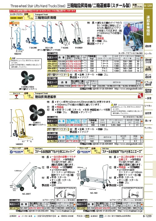 SALE】FREEBEAR スチール製運搬車 マルチ台車ユニエース ( NC-150