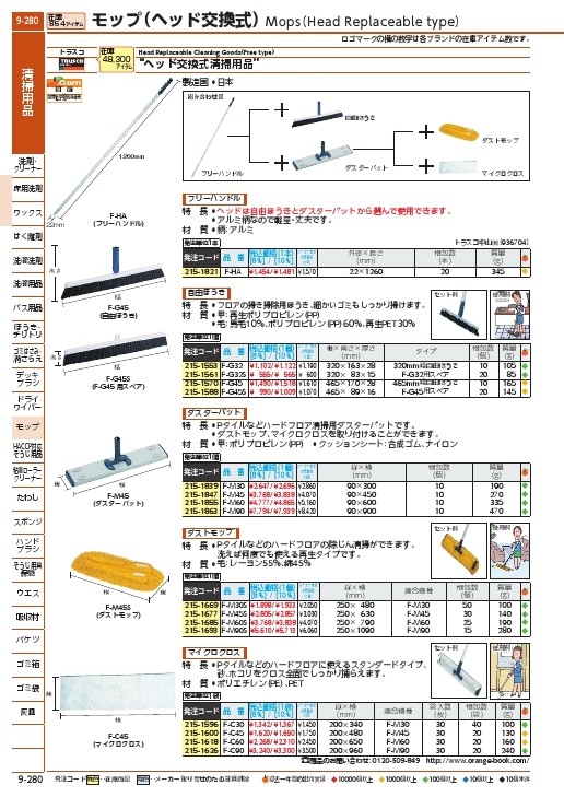 TRUSCO ダストモップ F-M90用 ( F-M90S (カガクモップ スペア