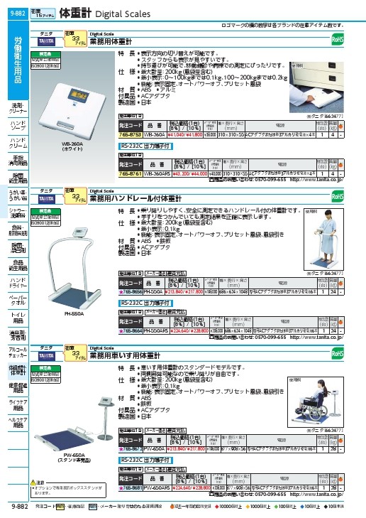 TANITA 【業務用】業務用車いす用体重計 PW‐650A※販売には届出必要