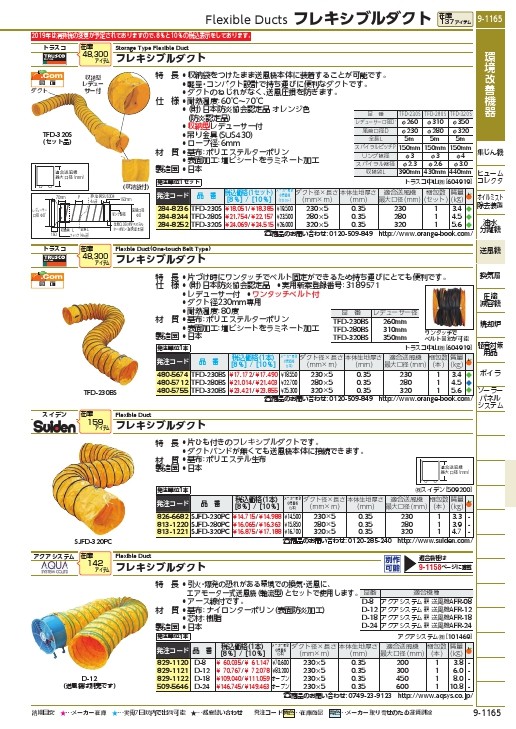 スイデン 送風機用ダクト Φ230 5m 片ひも付き SJFD-230PC スイデン-