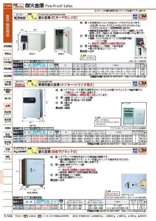 エーコー 耐火金庫 ICカードロック式 容量19.5L ( OSS-C ) (株