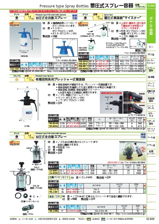 SALE】フルプラ 有機溶剤系プレッシャー式噴霧器1000mL ( 3710 ) (株