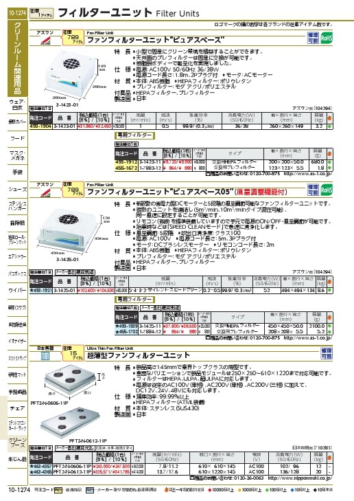 日本無機 超薄型ファンフィルタユニット ( PFT2-N-0606-11P ) 日本無機