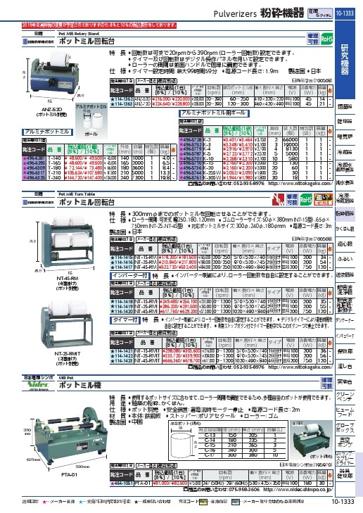 生まれのブランドで 日陶 日陶 アルミナポットミル ( T-120 ポットミル