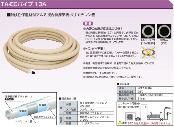 東洋アルチタイト産業 スマートホース TSH10A-20MW ２０ｍ巻 風呂追い 