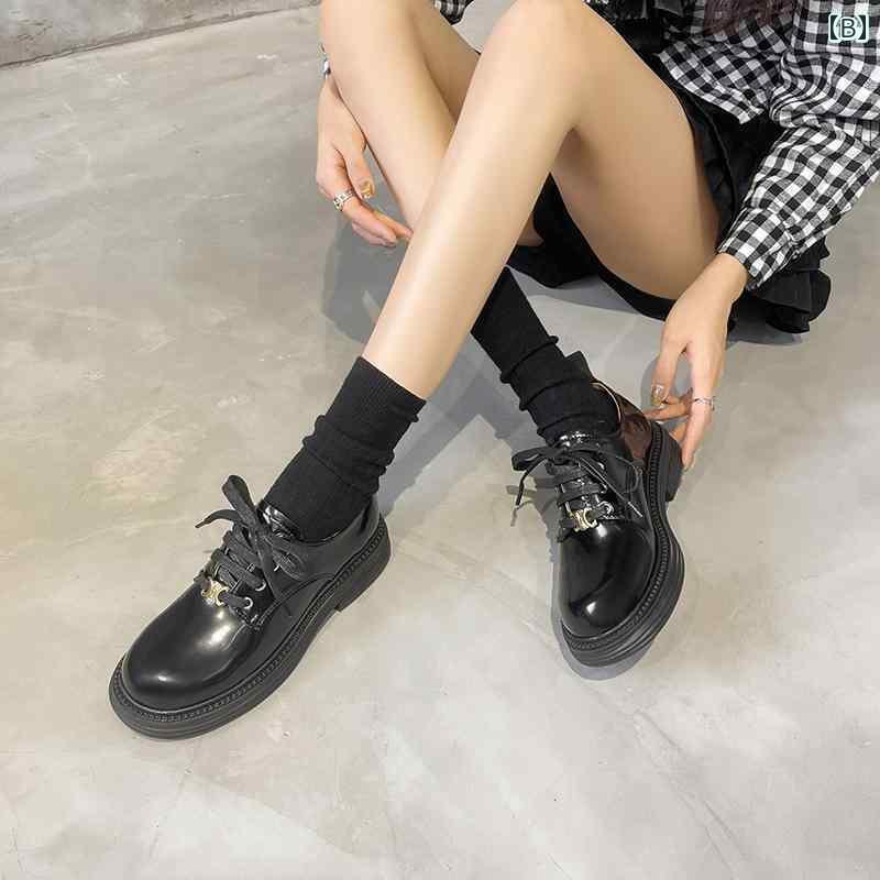 極美品 allureville 本革レースアップローファー Lace Ladies ローファー レザー調 厚底 クラシカル レースアップ