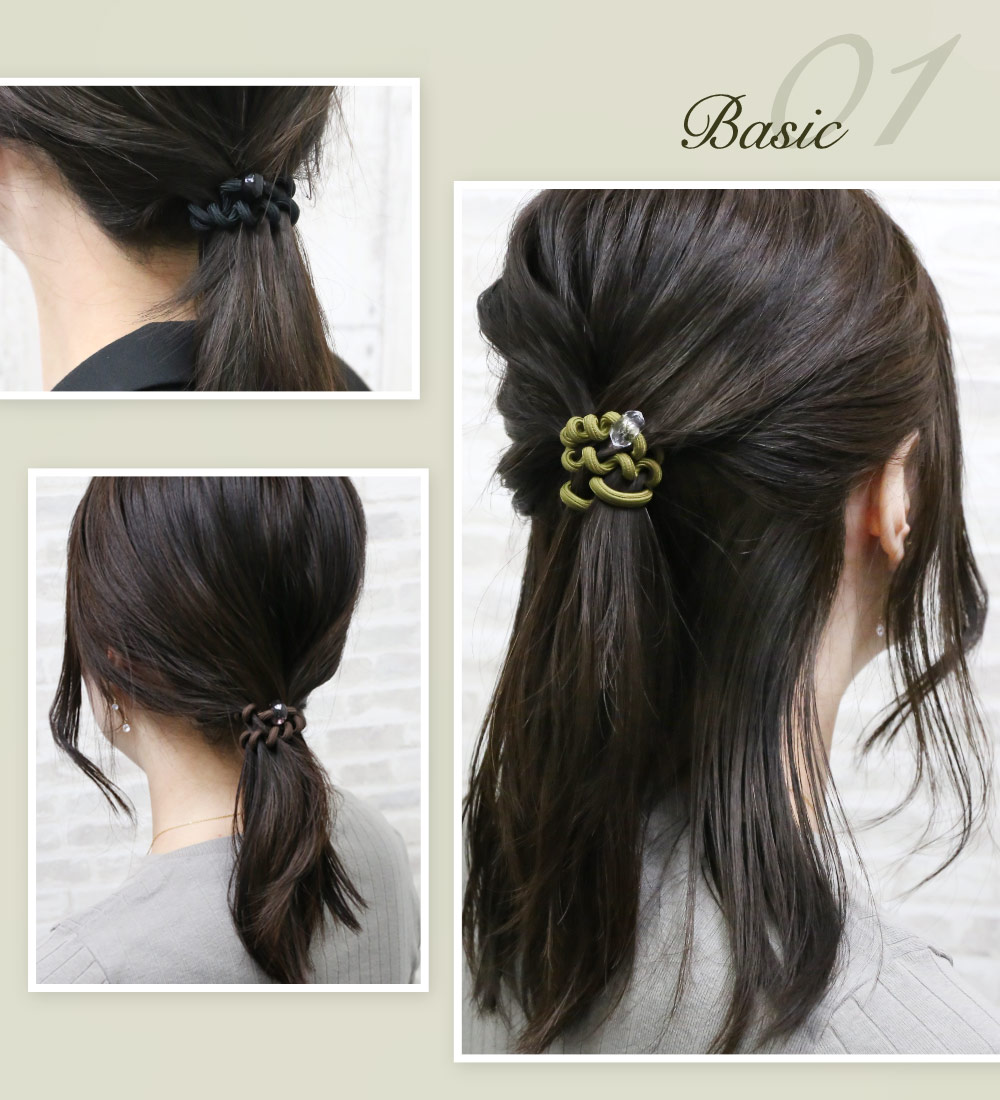 リトルムーン ヘアゴム スプリングストーンゴム コイル シンプル