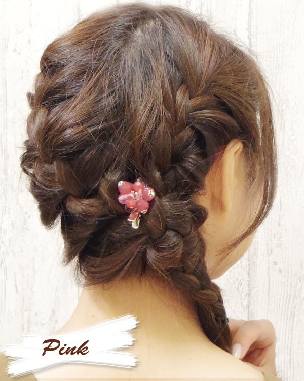 紫色ビーズ装飾クリップヘアアクセサリー 楽天市場】ビーズ（ヘアクリップ｜ヘアアクセサリー