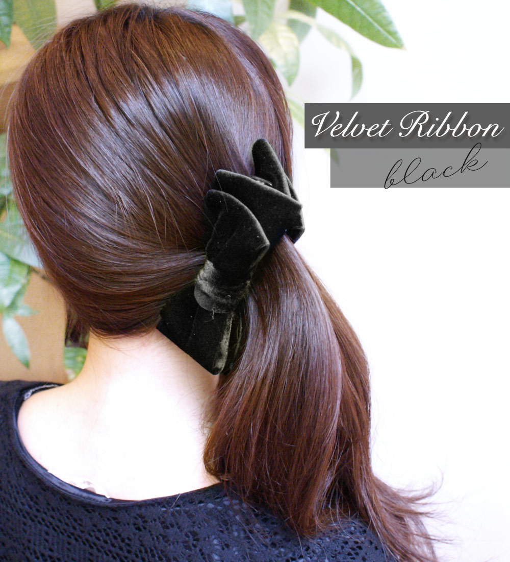 リトルムーン（Littlemoon） バナナクリップ ヘアクリップ ベロア