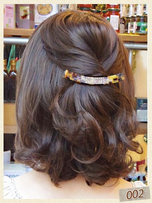 リトルムーン バナナクリップ べっ甲風 ヘアクリップ ヘア