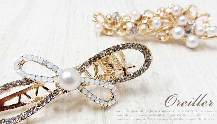 リトルムーン（Littlemoon） ヘアクリップ ゴールド パール ヘア