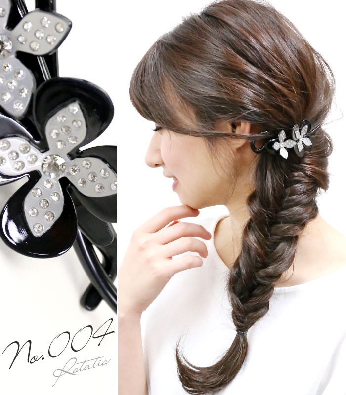 リトルムーン（Littlemoon） ヘアクリップ ひねりクリップ クリスタル
