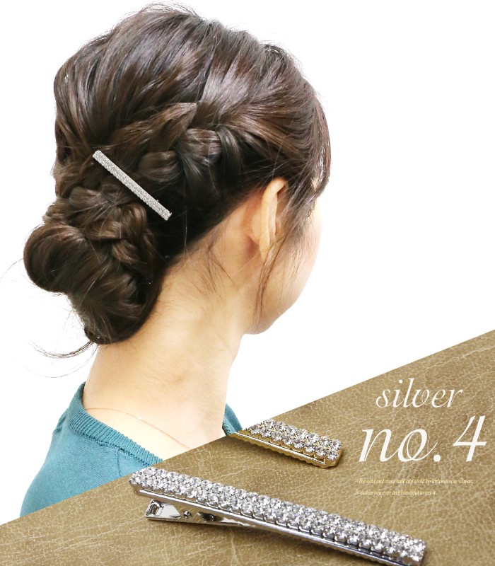 リトルムーン ヘアクリップ クリスタル ストーン ゴールド