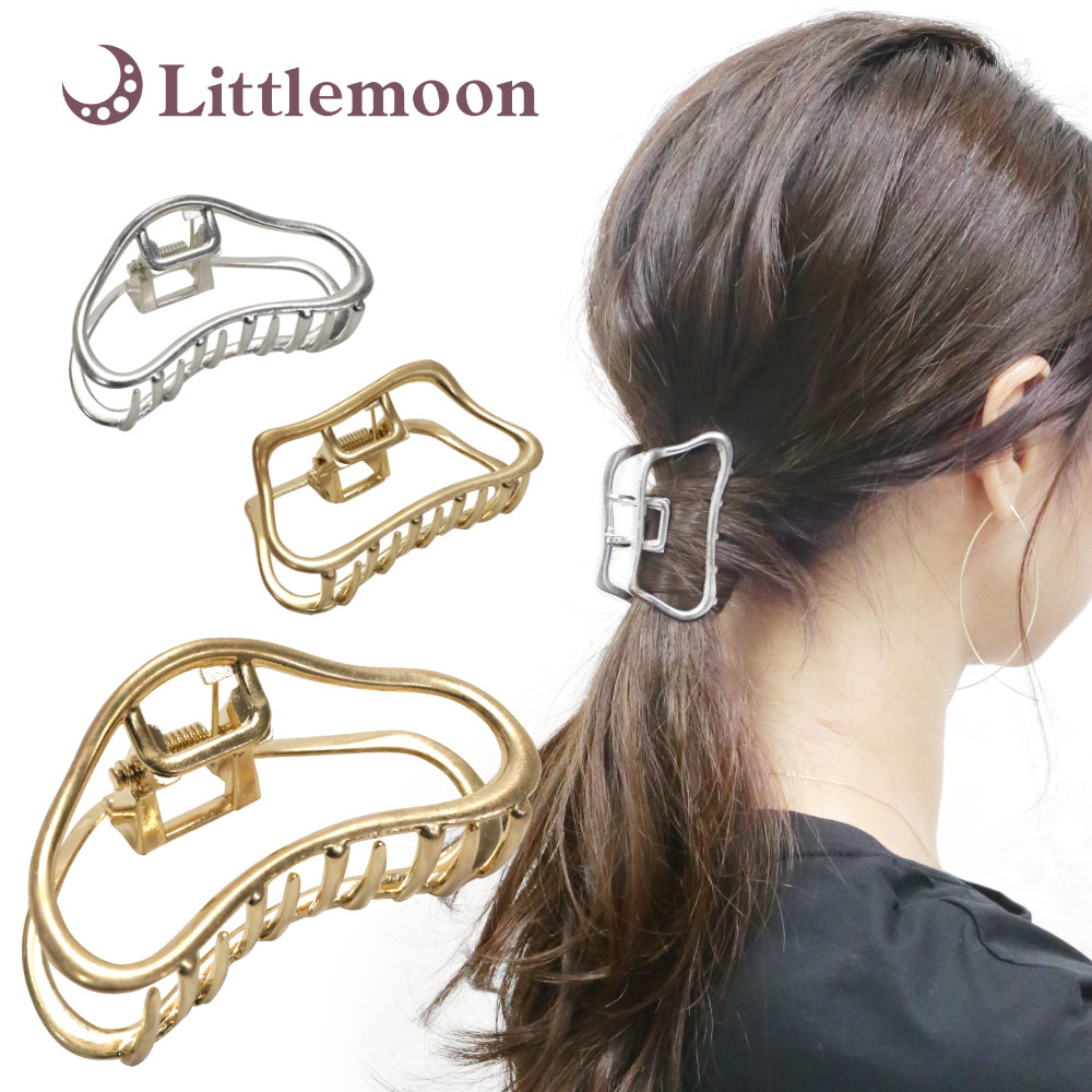 リトルムーン バンスクリップ ヘアクリップ メタル ゴールド