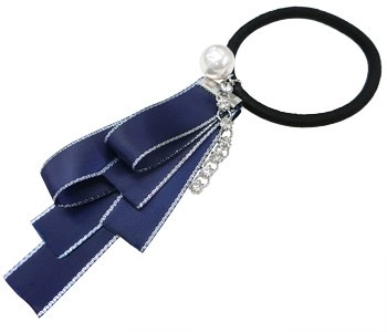 リトルムーン（Littlemoon） ヘアゴム サテン リボン チャーム 揺れる