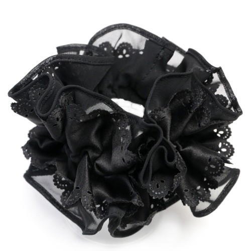 acka オーガンジーフリルドレス　black 1 ヘアアクセサリー付き organdy frill dress – Acka online store