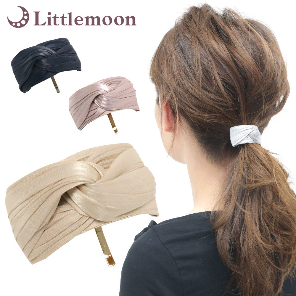 ヘアアクセサリー Moon リトルムーン バレッタ 蝶 羽根 ゴールド クリスタル ライン