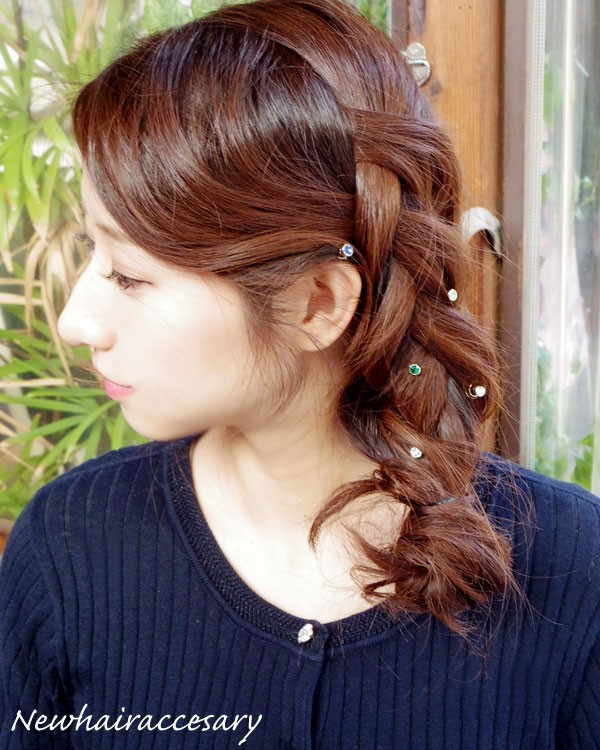 ヘアアクセサリー Moon リトルムーン ヘアゴム ゴールド ヘアカフス シルバー ブロンズ